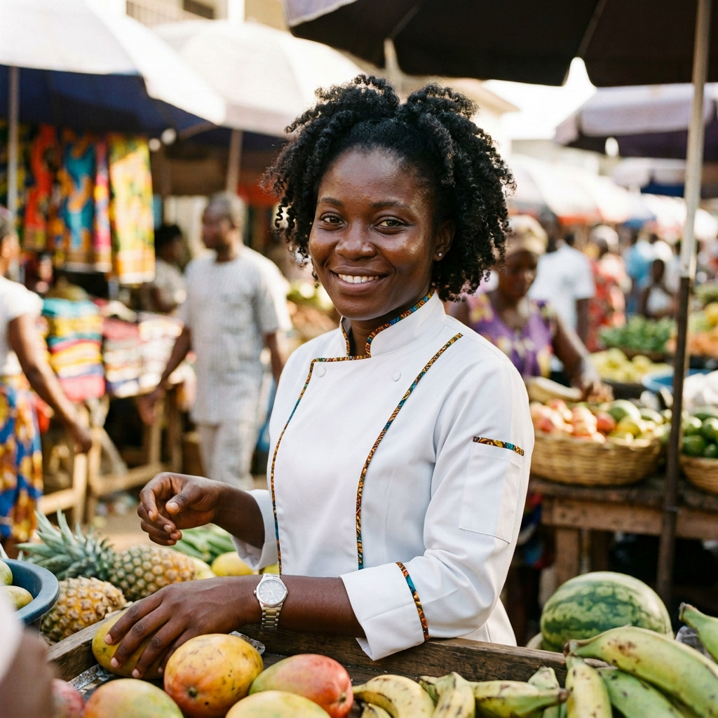 Black female chef portrait